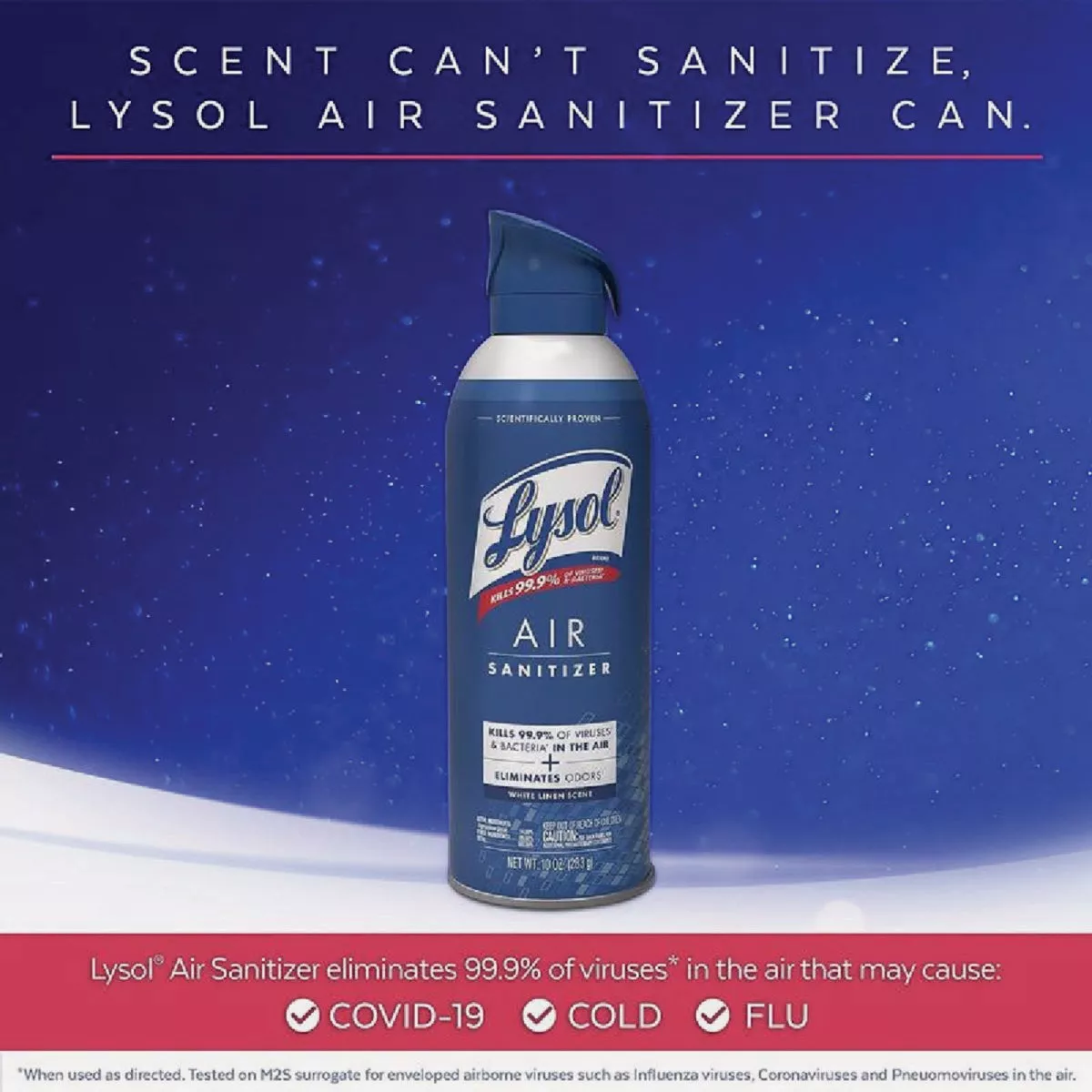 Lysol 10 Oz. White Linen Air Sanitizer Spray - photo 3