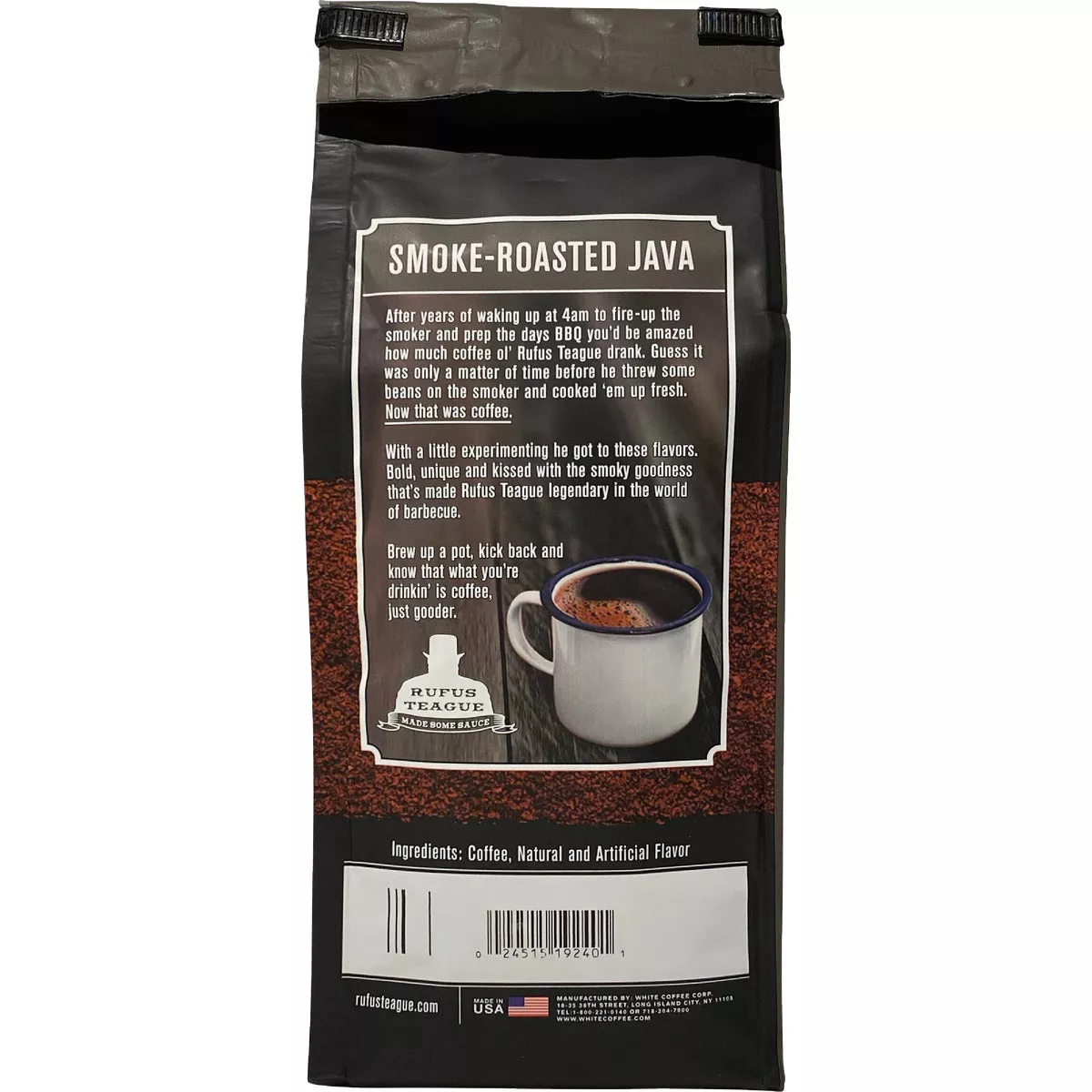 Rufus Teague 12 Oz. Smoke Roasted Coffee, Whiskey Maple, Medium Grind - photo 4