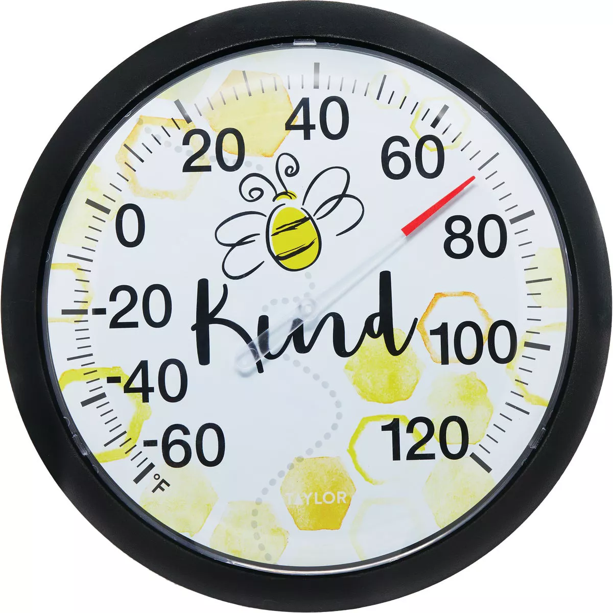 Taylor 13.25 In. Bee Kind Round Dial Thermometer