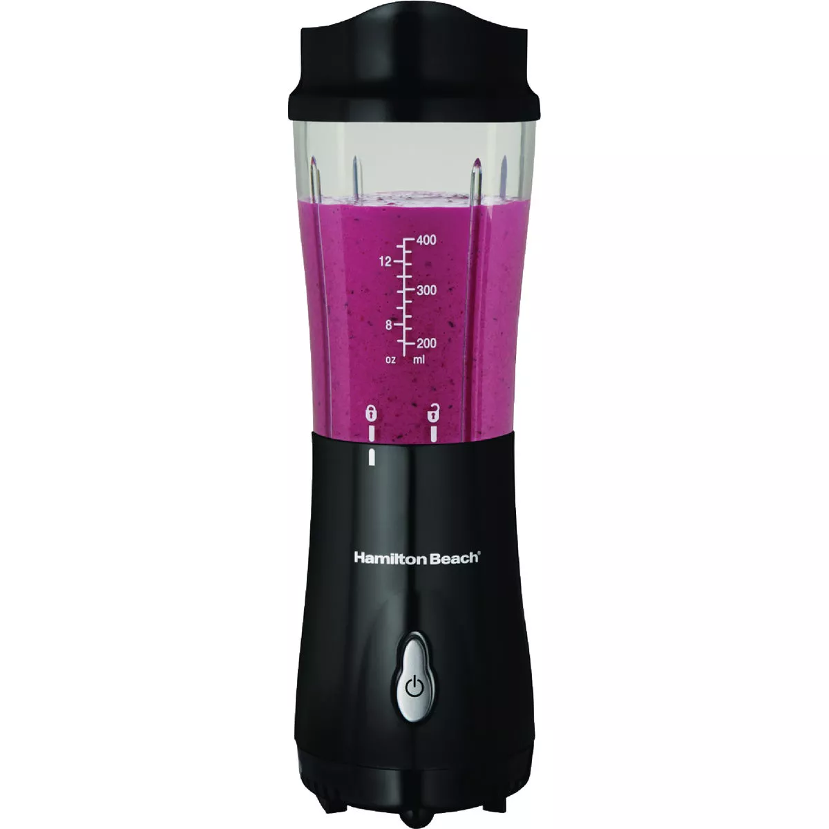 Hamilton Beach 14 Oz. Black Personal Blender with Travel Lid
