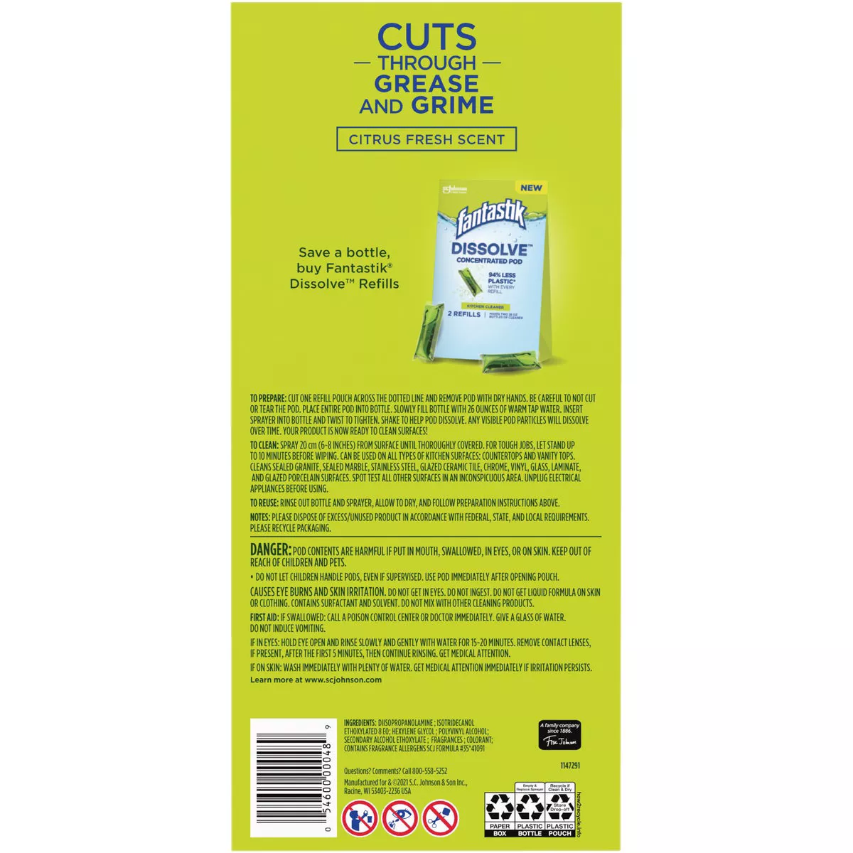 Fantastik Dissolve Concentrated Kitchen Cleaner Pod Starter Kit - photo 2