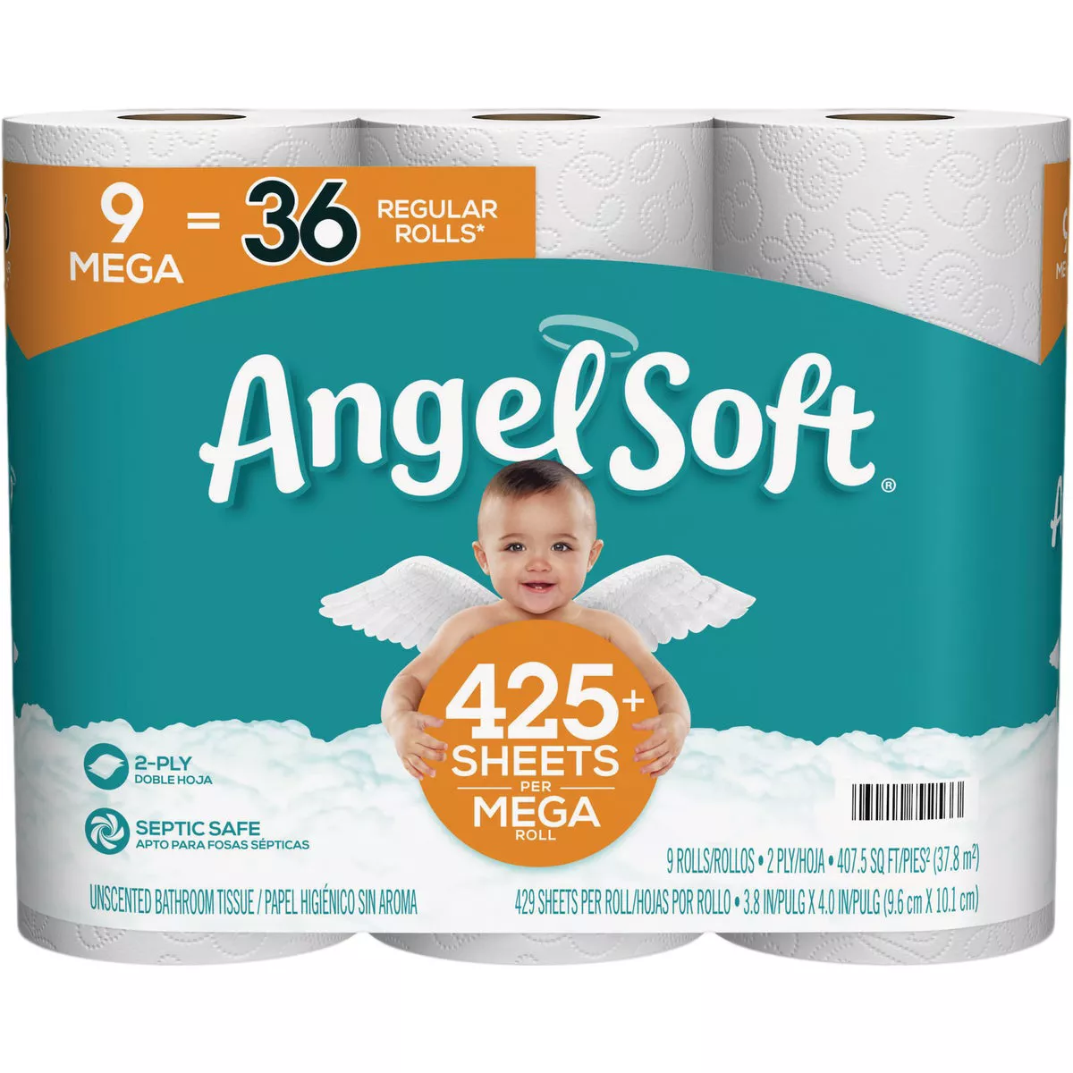 Angel Soft Toilet Paper (9 Mega Rolls)