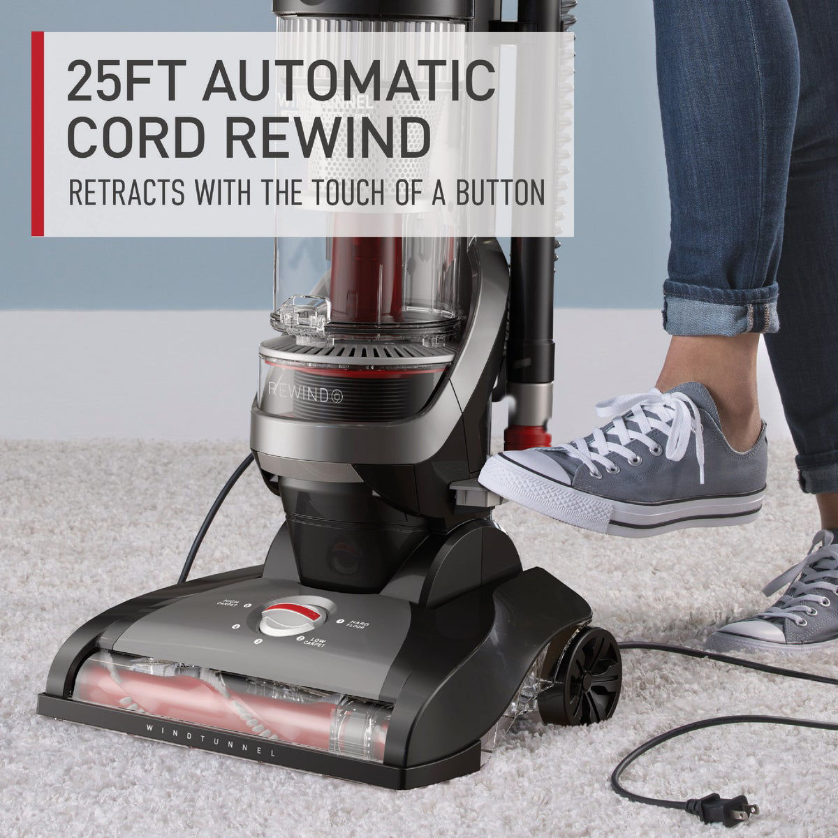 Hoover WindTunnel Cord Rewind Pro Upright Vacuum Cleaner Do it Best