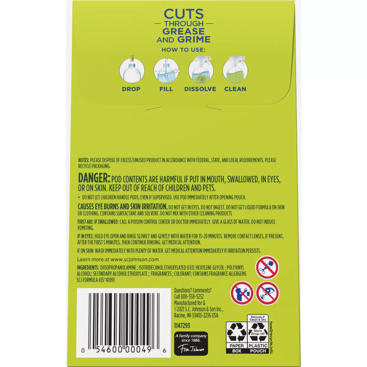 Fantastik Dissolve Concentrated Kitchen Cleaner Pod Refills (2-Pack) - photo 2