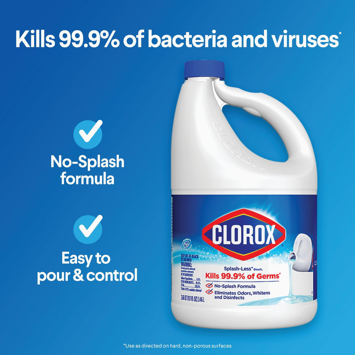 Splash-Less Regular Bleach, 117 oz. - Thumbnail 4