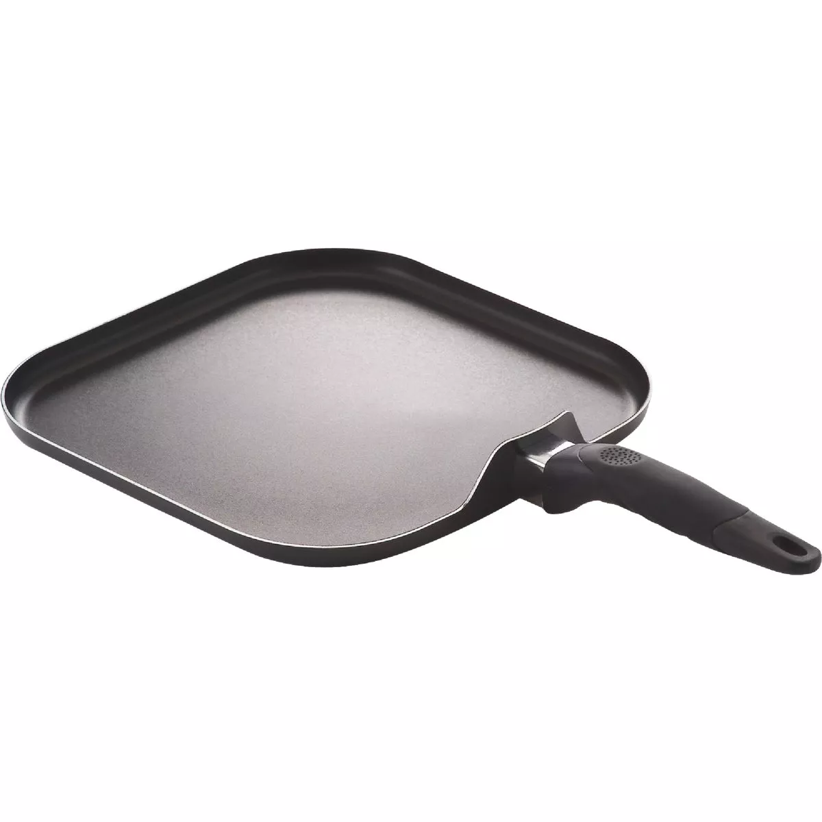 Mirro Get a Grip 2.0 11 In. Square Black Ceramic Griddle with Soft Touch Handle
