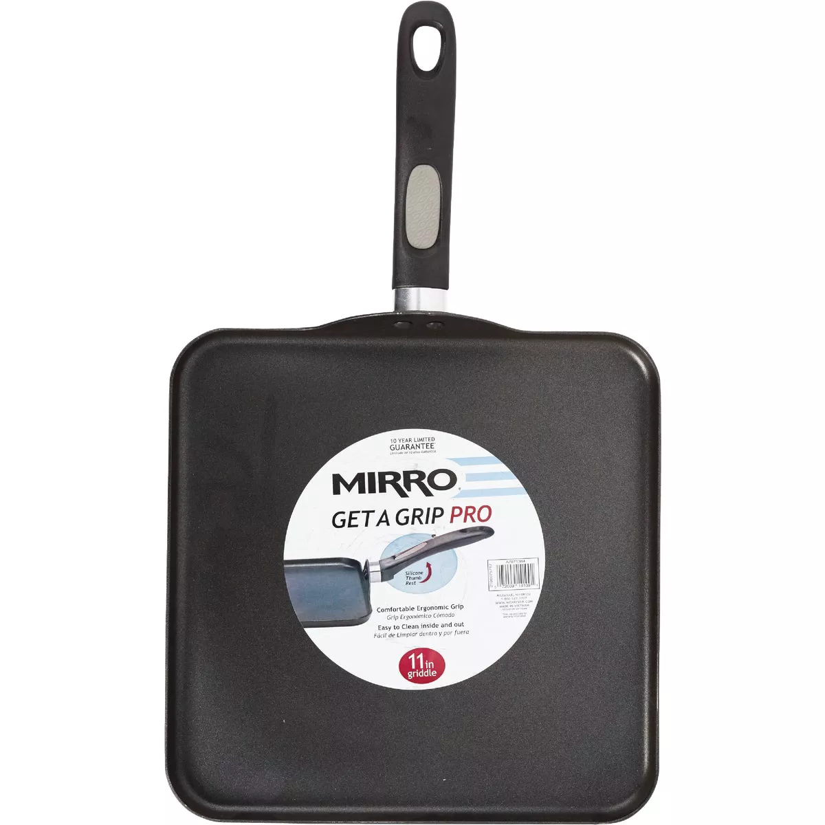 Mirro Get a Grip 2.0 11 In. Square Black Ceramic Griddle with Soft Touch Handle - photo 2