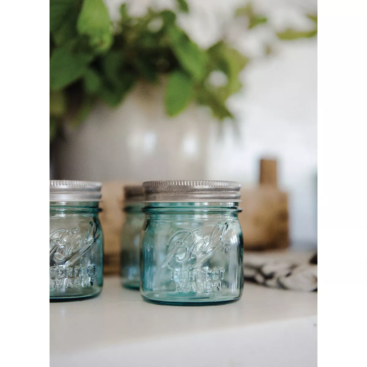 Ball Collector's Edition 1/2 Pint Regular Mouth Aqua Vintage Canning Jar (4-Count) - photo 3