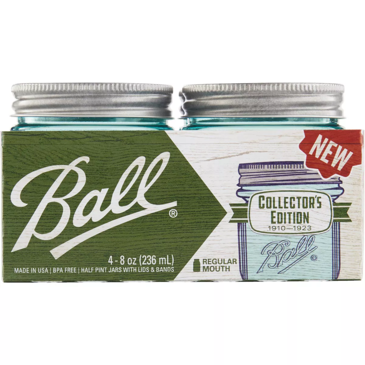 Ball Collector's Edition 1/2 Pint Regular Mouth Aqua Vintage Canning Jar (4-Count) - photo 2