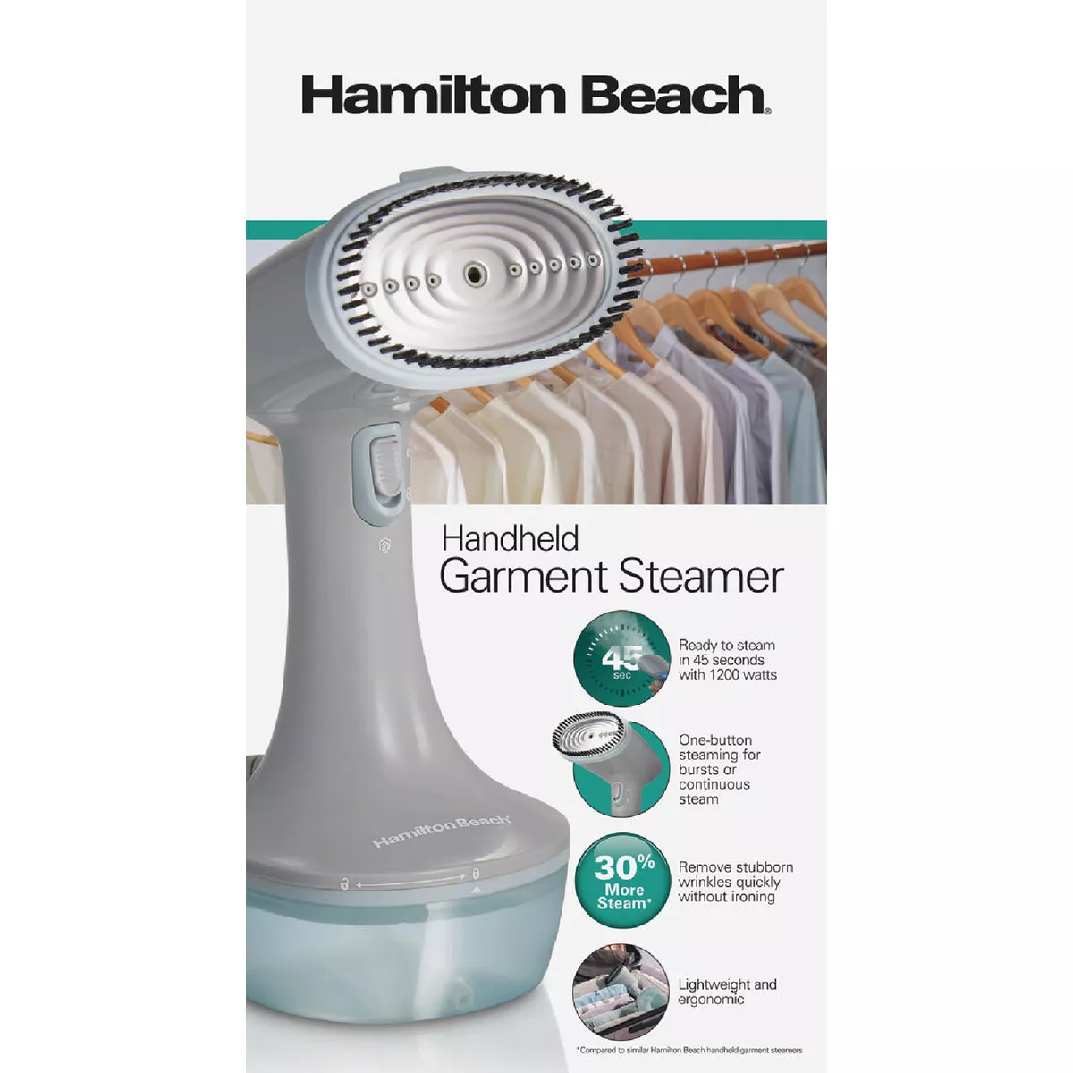 Hamilton Beach 1200W Gray Handheld Garment Steamer - photo 6