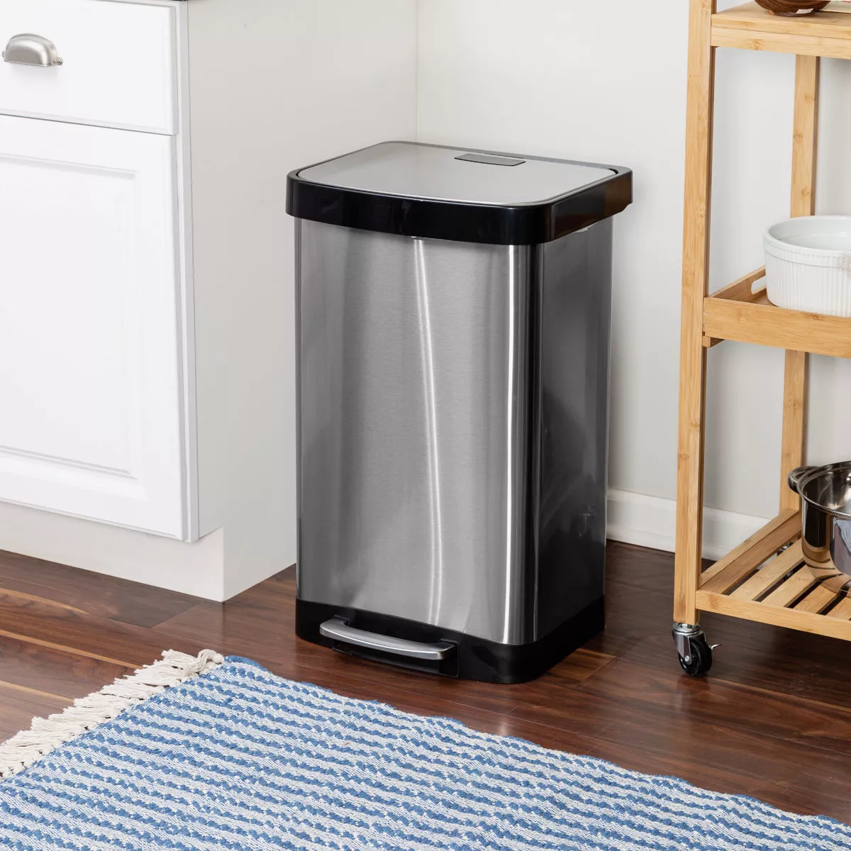 Ninestars 13.2 Gal. Stainless Steel Foot Pedal Trash Can - photo 7