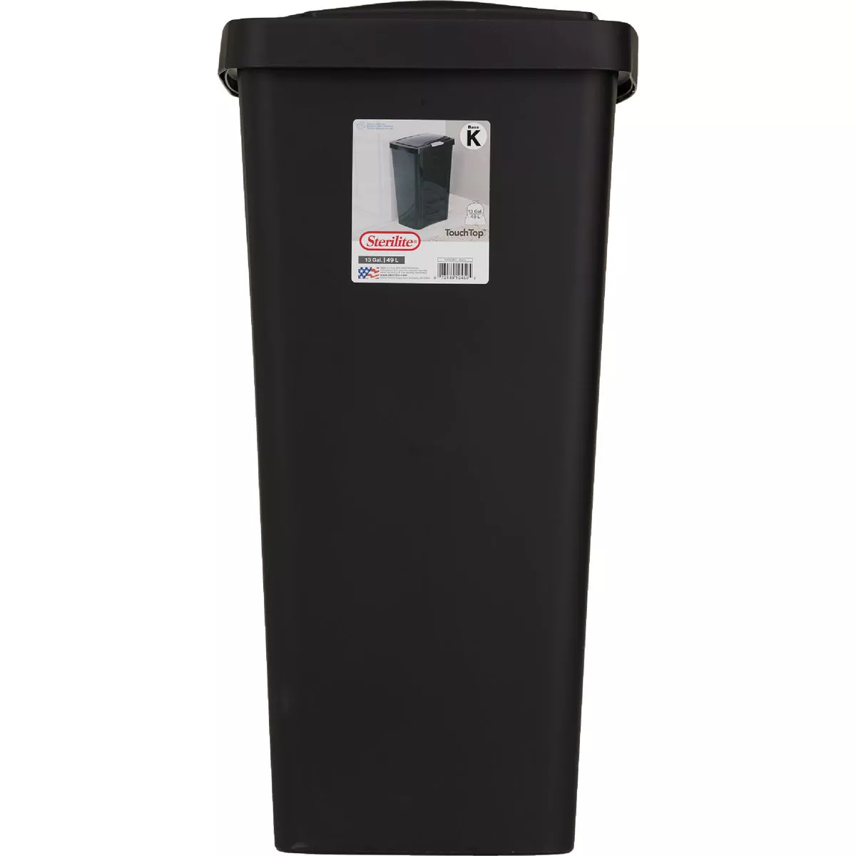 Sterilite 13 Gal. Black TouchTop Wastebasket - photo 2