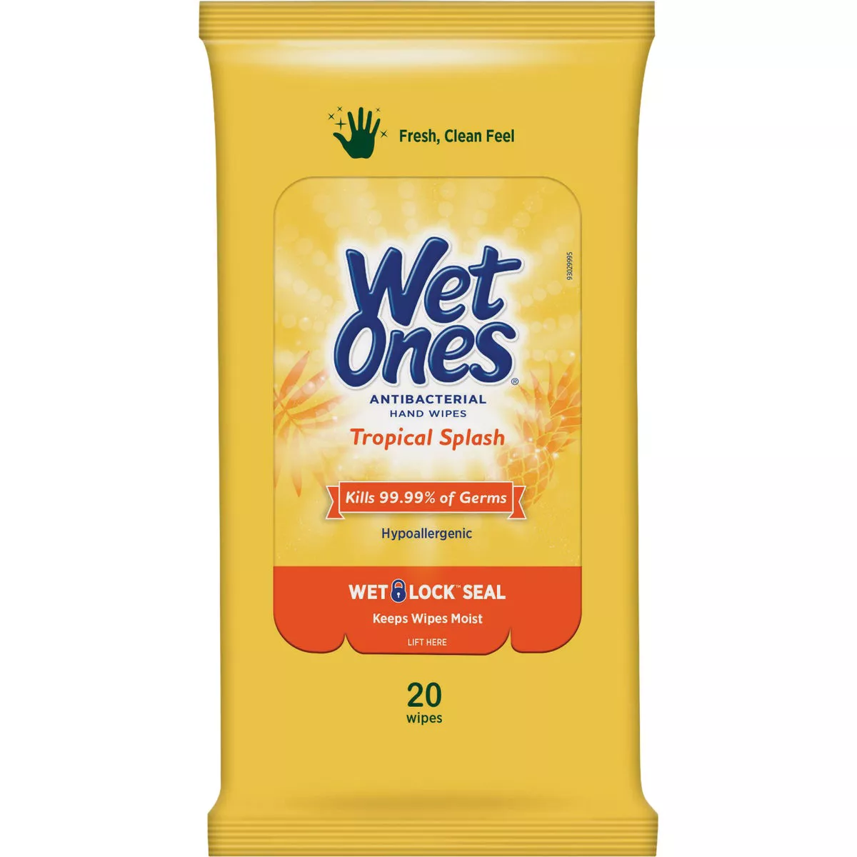 Wet Ones Tropical Splash Antibacterial Disinfectant Individual Hand Cleaning Wipes (20-Count)