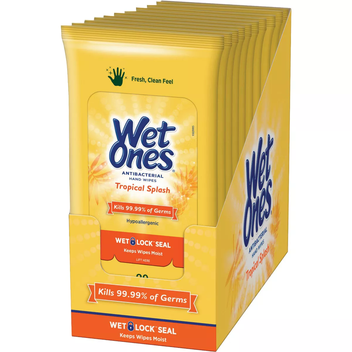 Wet Ones Tropical Splash Antibacterial Disinfectant Individual Hand Cleaning Wipes (20-Count) - photo 2