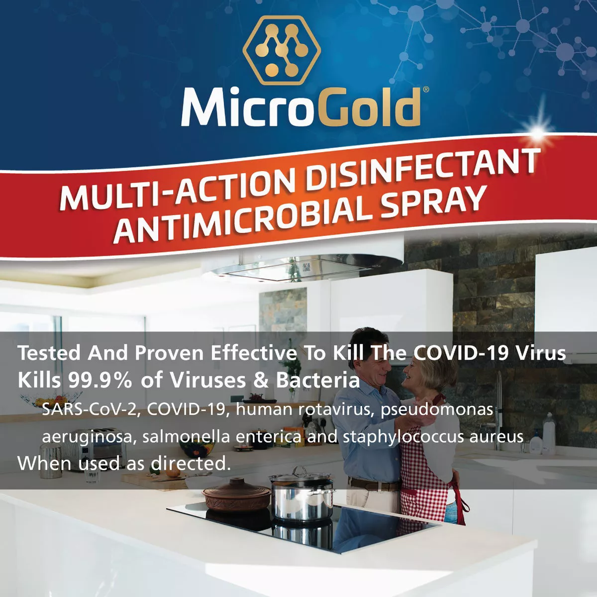 MicroGold 24 Oz. Multi-Action Disinfectant Antimicrobial Spray - photo 2
