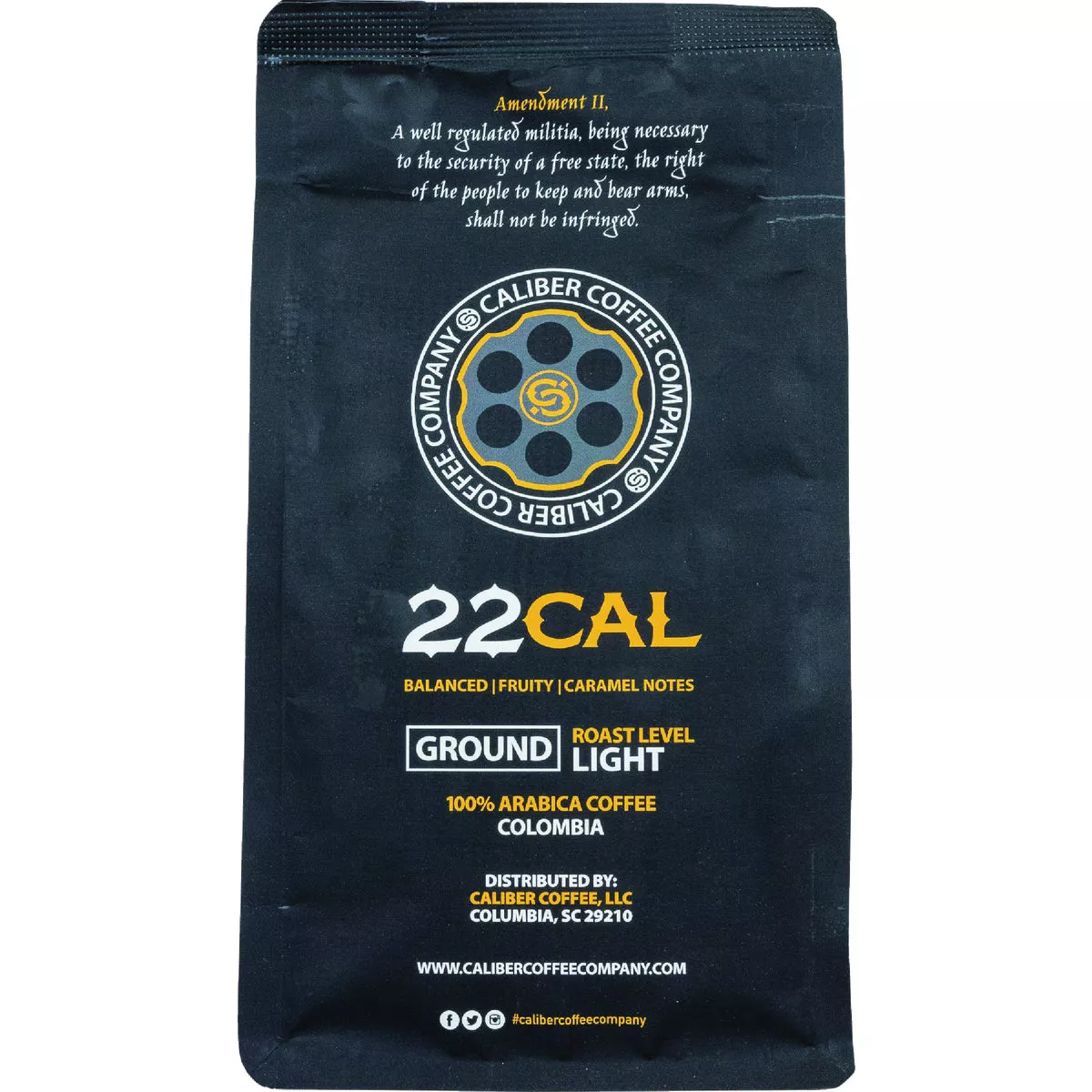 Caliber Coffee .22 Cal Ground Light Roast, 12 Oz. Bag