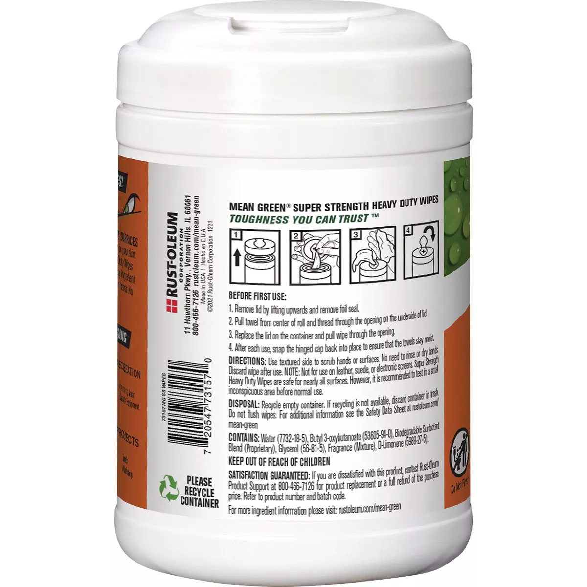 Mean Green Super Strength Fresh Citrus Heavy Duty Cleaner Degreaser Wipes (80-Count) - photo 3