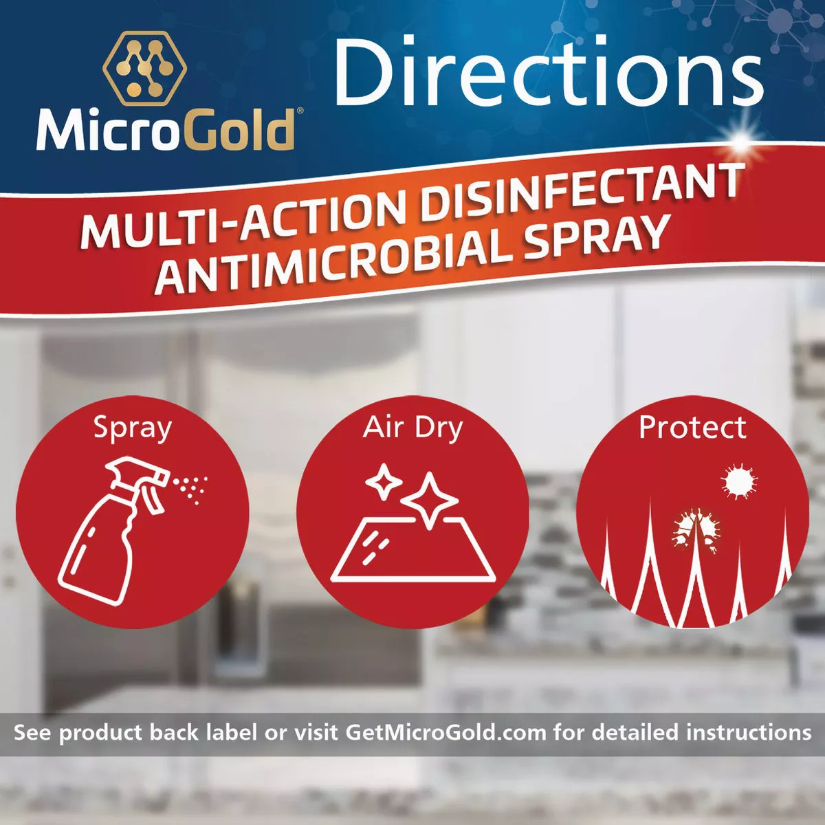 MicroGold 1 Gal. Mult-Action Disinfectant Antimicrobial Spray Refill - photo 6