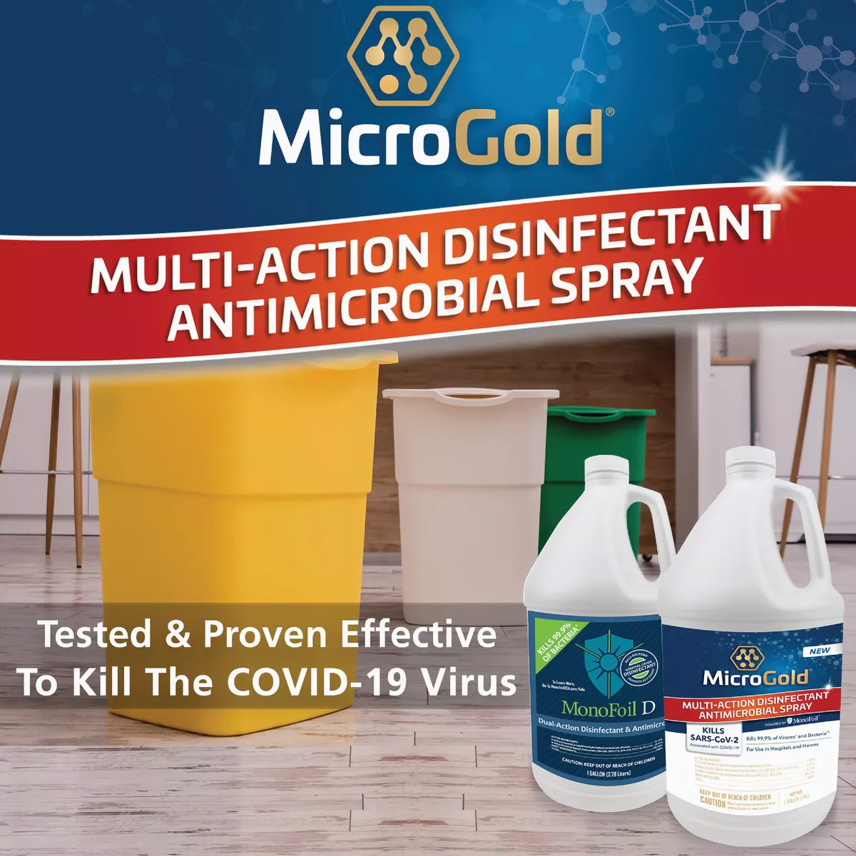 MicroGold 1 Gal. Mult-Action Disinfectant Antimicrobial Spray Refill - photo 2
