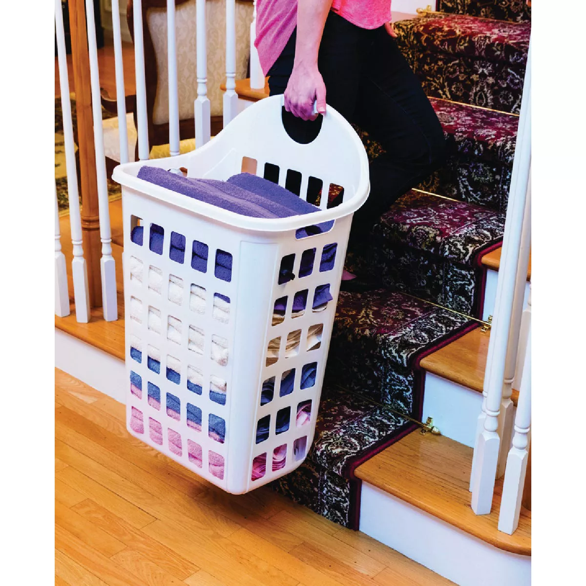 United Solutions 2 Bushel White Rolling Hamper - photo 3