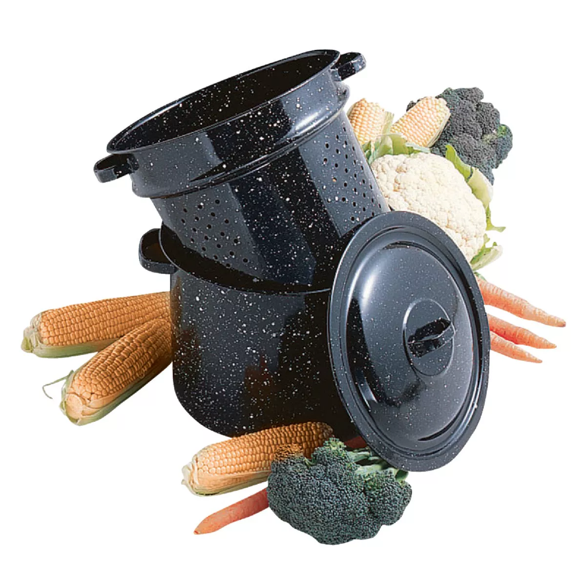 GraniteWare 7.25 Qt. Black Blancher - photo 3