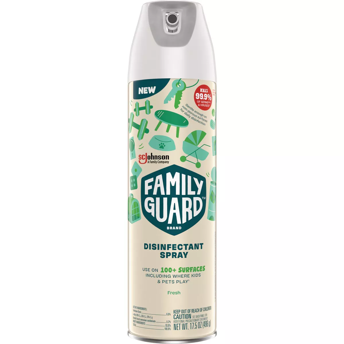 SC Johnson FamilyGuard 17.5 Oz. Fresh Aerosol Spray Disinfectant