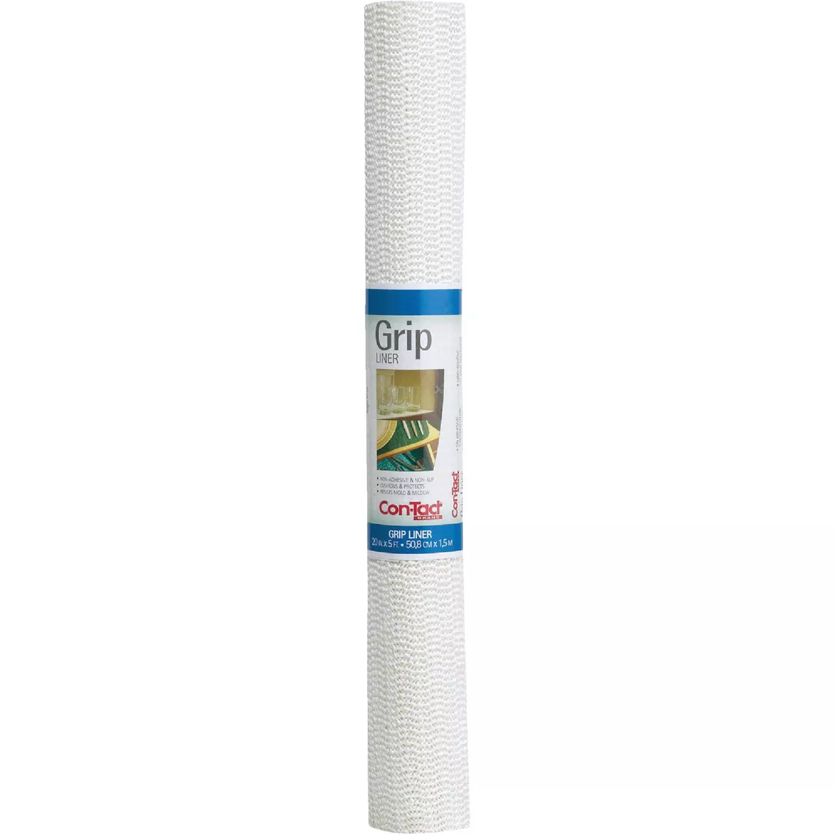 Con-Tact 20 In. x 5 Ft. White Beaded Grip Non-Adhesive Shelf Liner - photo 2