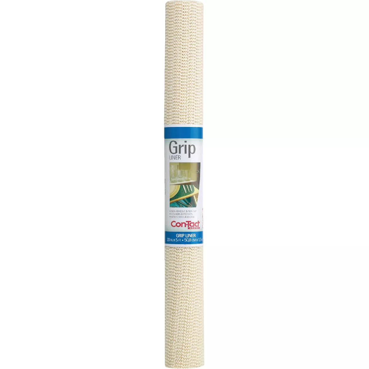 Con-Tact 20 In. x 5 Ft. Almond Beaded Grip Non-Adhesive Shelf Liner - photo 2