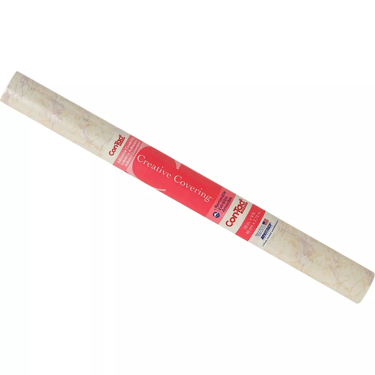 Con-Tact Creative Covering 18 In. x 9 Ft. Beige Marble Self-Adhesive Shelf Liner