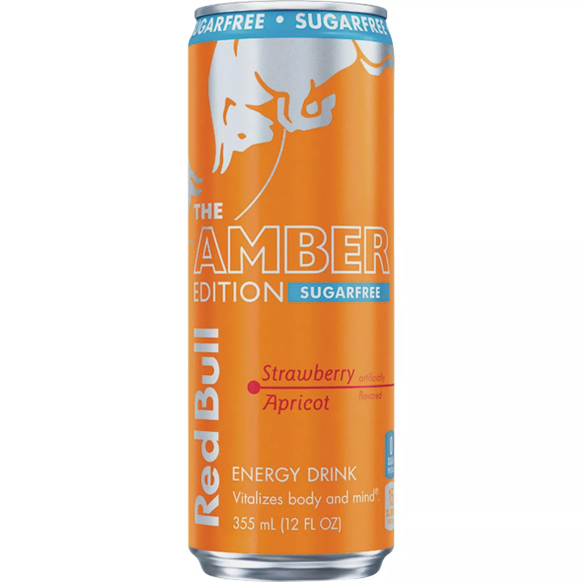 Red Bull 12 Oz. Sugar-Free Amber Strawberry Apricot Energy Drink