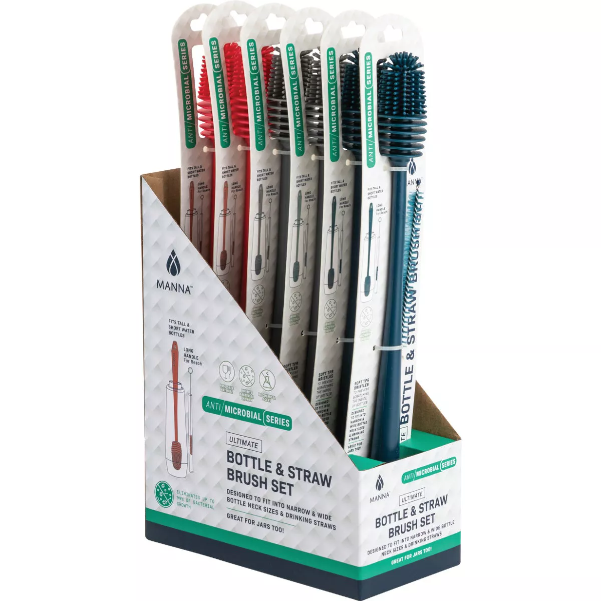 Manna Antimicrobial Bottle Brush & Straw Brush Cleaner (2-Piece) - photo 3