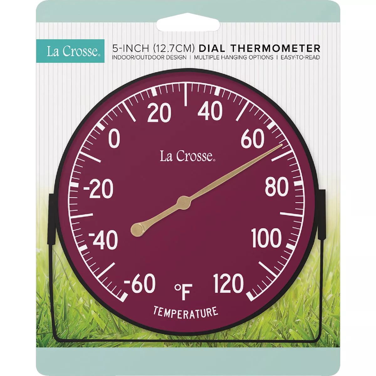 La Crosse Technology 5 In. Assorted Color Dial Thermometer with Bracket - Navy, Green, Berry - photo 2