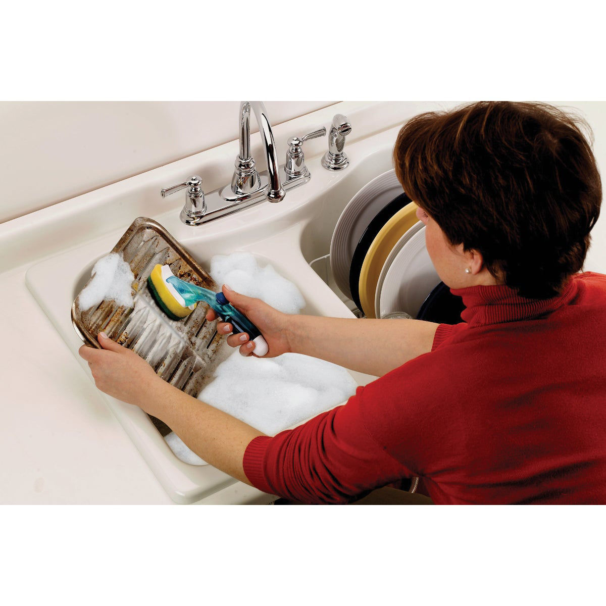 Scotch-Brite® Heavy Duty Soap Dispensing Dishwand Scrubber, 1 ct