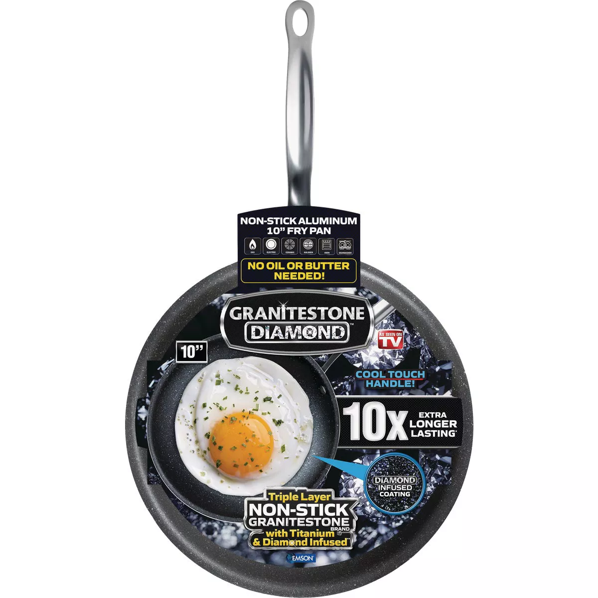 GraniteStone Diamond 10 In. Non-Stick Round Fry Pan