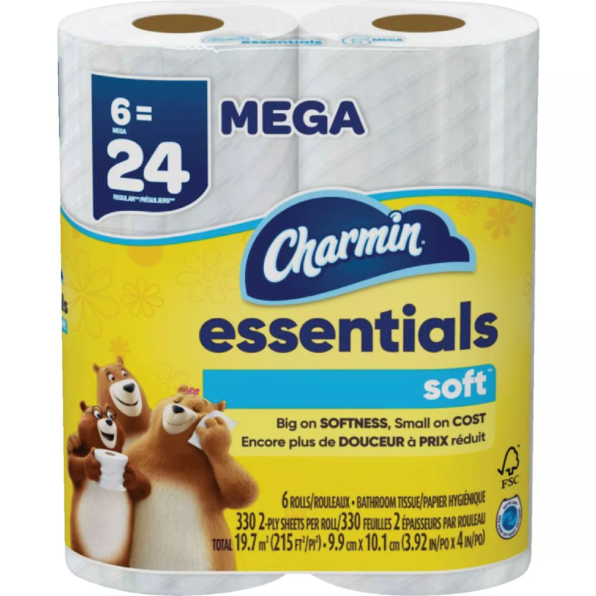 Charmin Essentials Soft Toilet Paper (6 Mega Rolls) - photo 2