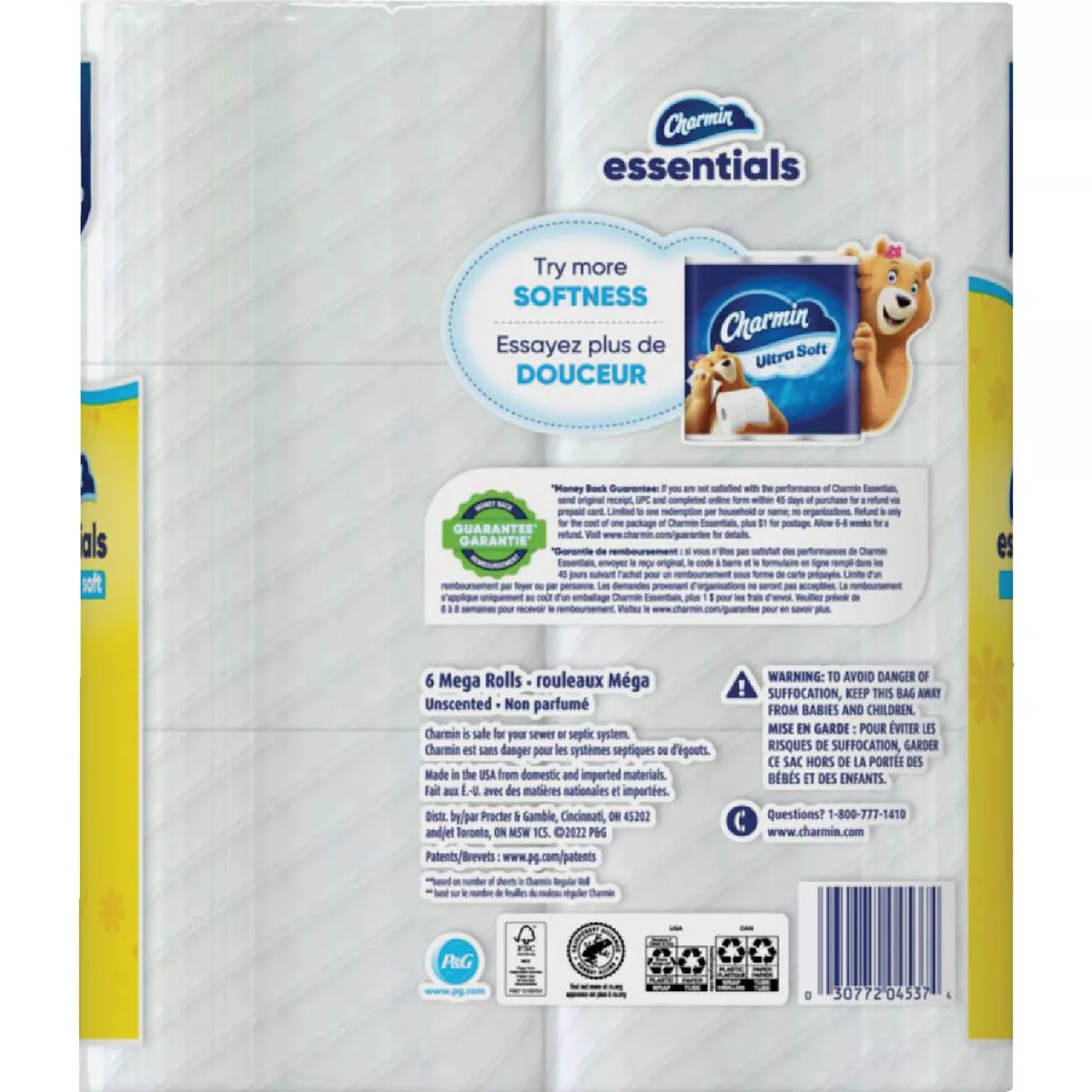 Charmin Essentials Soft Toilet Paper (6 Mega Rolls) - photo 3