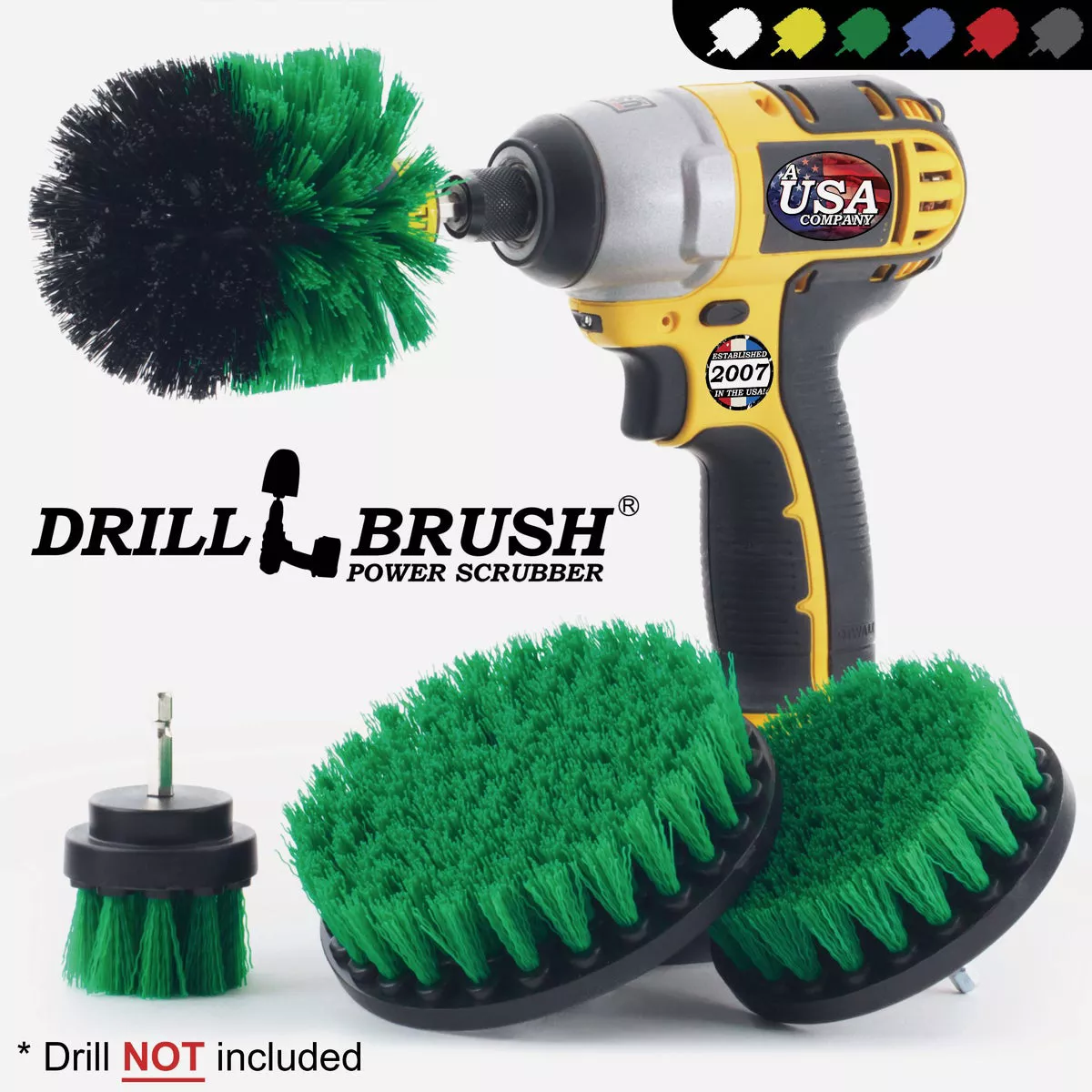Drillbrush Kitchen Medium Green Drill Brush (4 Piece) - photo 5