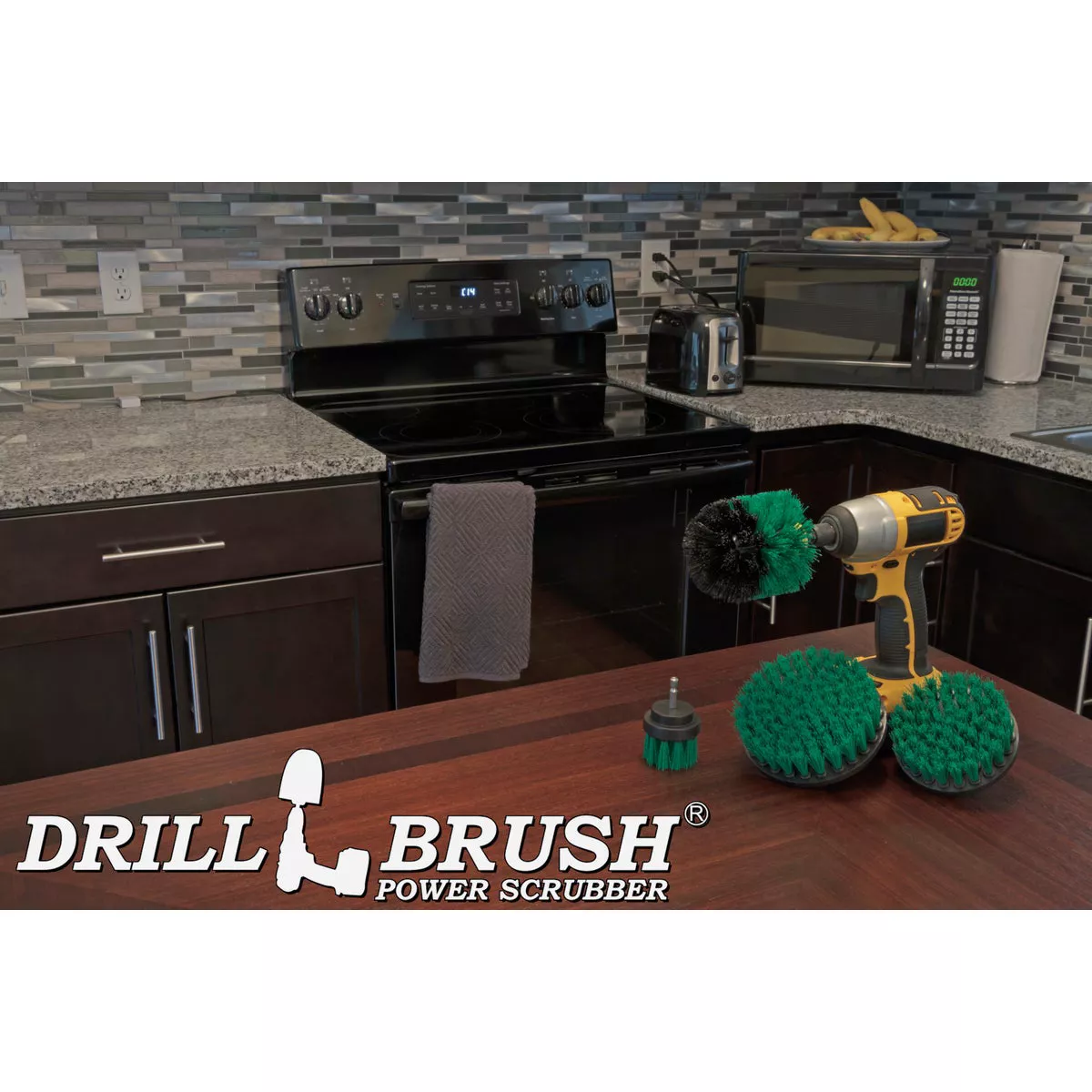 Drillbrush Kitchen Medium Green Drill Brush (4 Piece) - photo 2