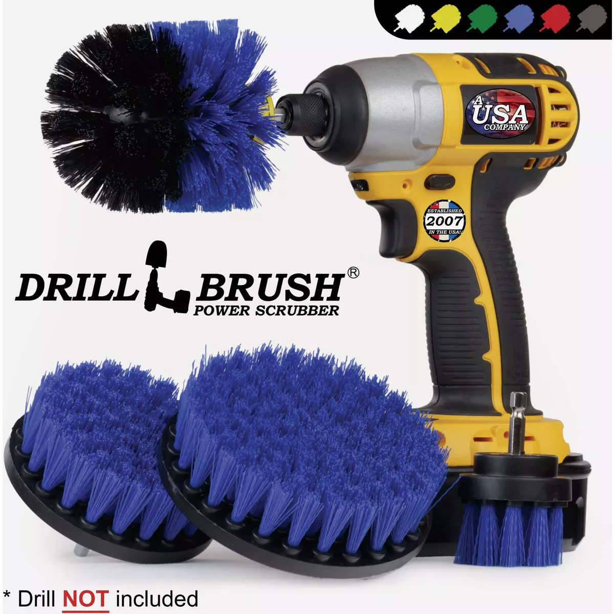 Drillbrush Pool & Marine Medium Blue Drill Brush (4 Piece) - photo 3