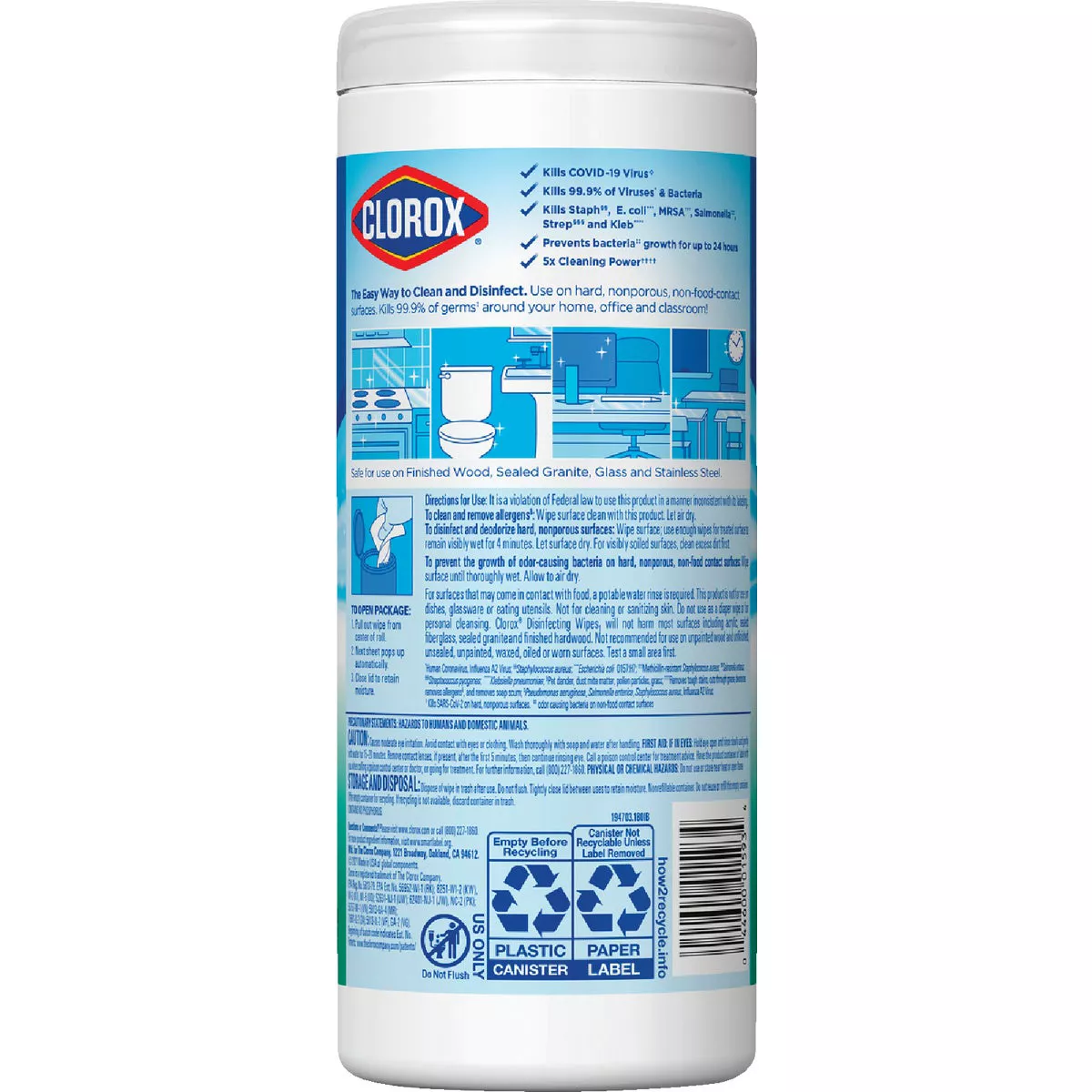 Clorox Fresh Scent Disinfecting Cleaning Wipes Tub (35-Count) - photo 2