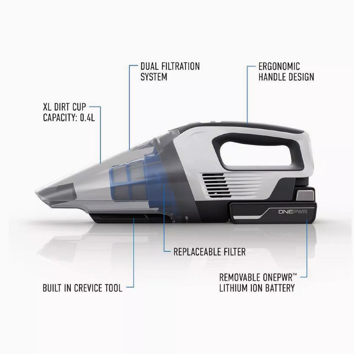 Hoover OnePwr Cordless Carpet & Floor Sweeper Hand Vacuum Kit - photo 3