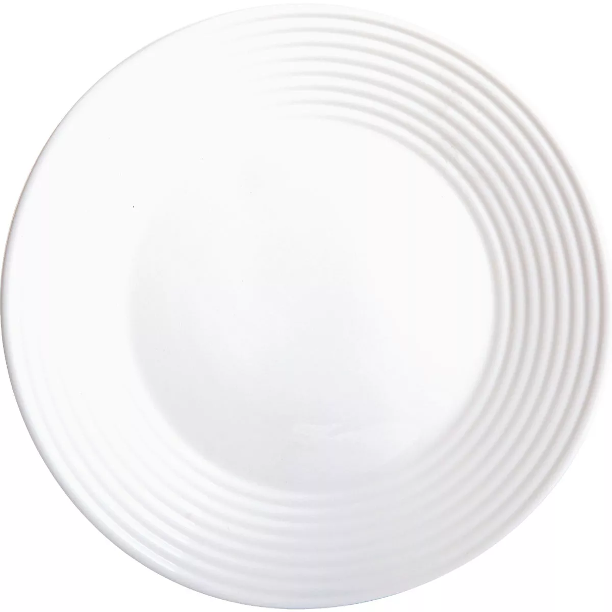 Gibson Ultra Patio White Embossed Tempered Glass Dinnerware Set (12-Piece) - photo 5