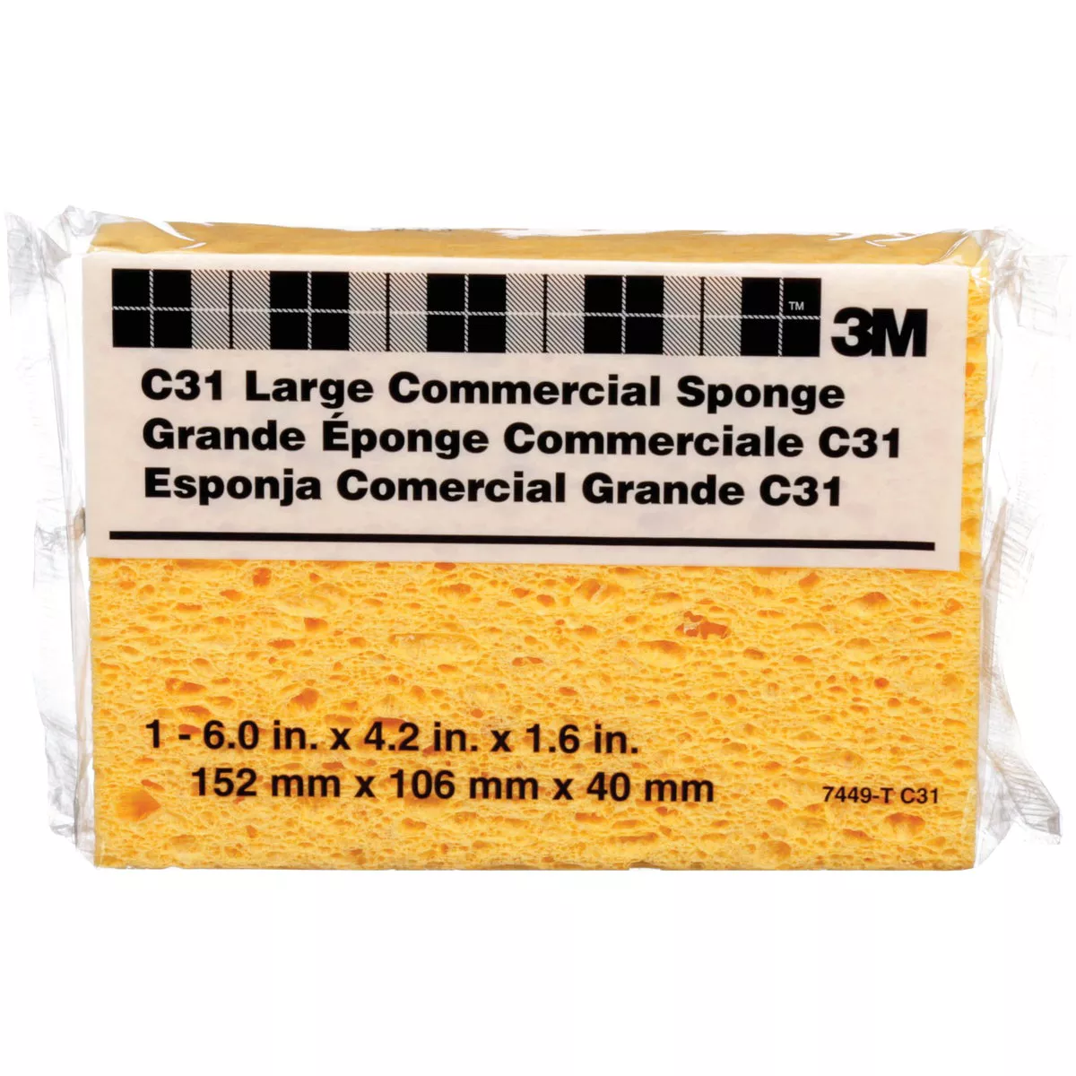 3M Commercial Size Sponge, 6 In. x 4.25 In. x 1.625 In. - photo 2