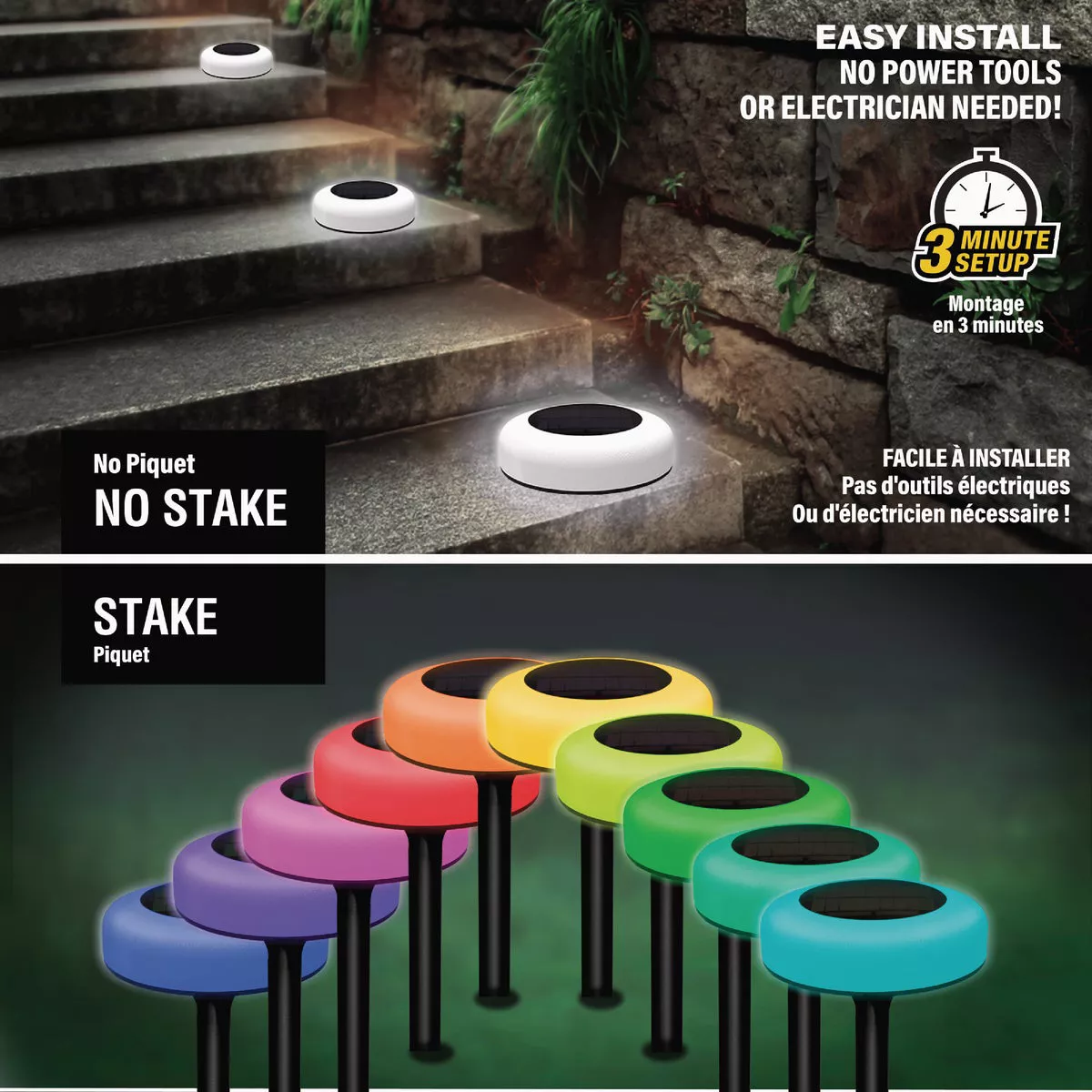 Bell+Howell Color Changing Disk Lights (4-Pack) - photo 3