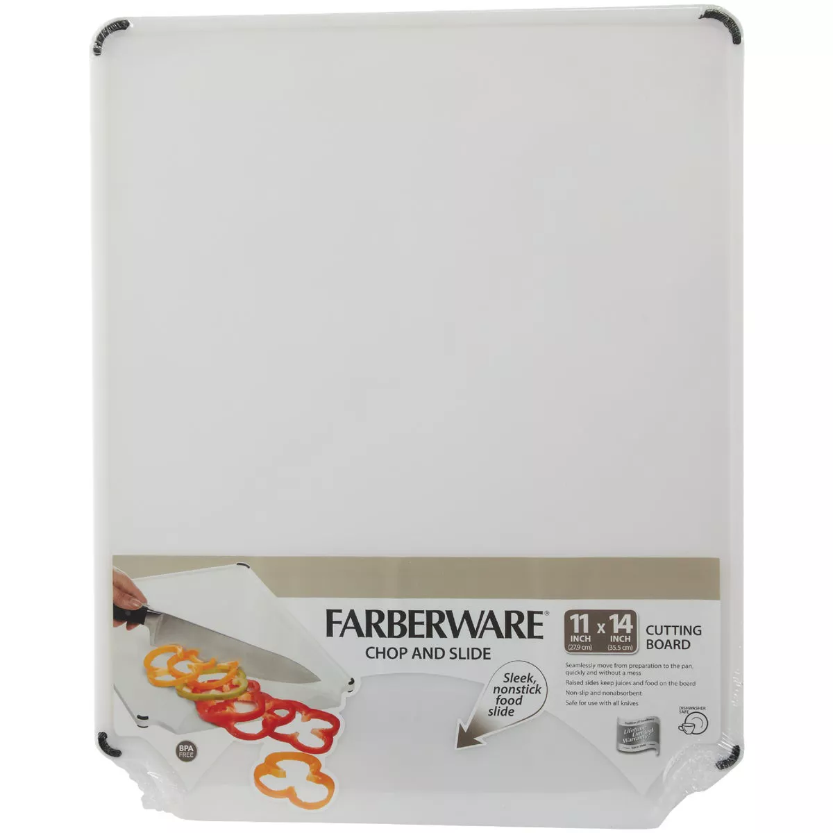 Farberware 11 In. x 14 In. Non-Slip Chop & Slide Cutting Board - photo 2