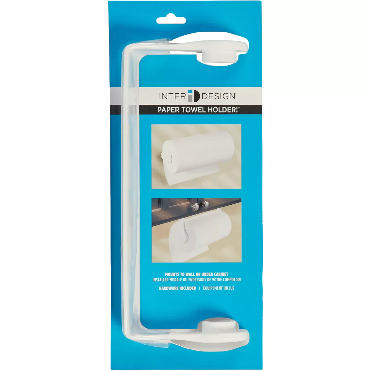 iDesign Clarity Wall Mount White Plastic Paper Towel Holder - photo 2