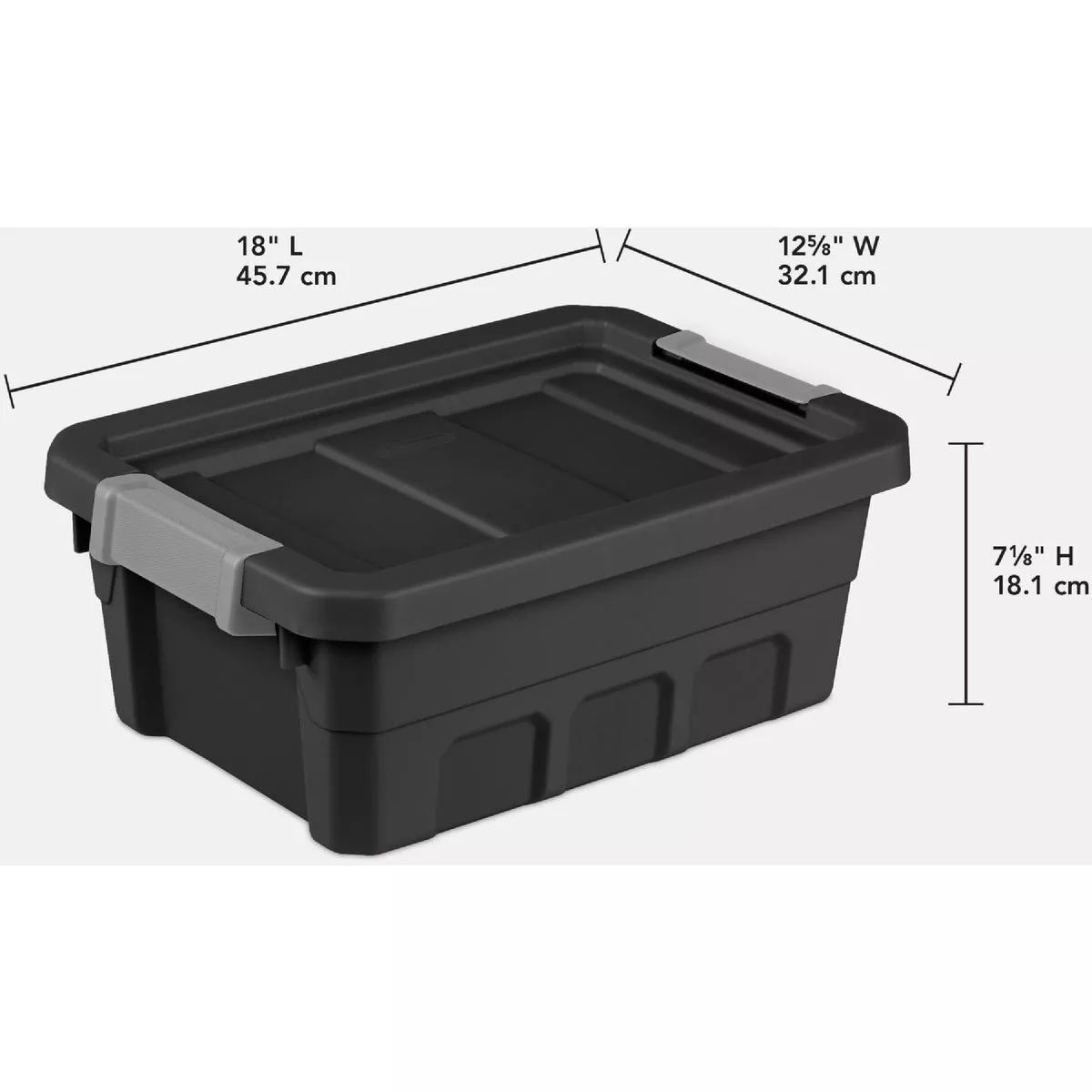 Sterilite 4 Gal./15L Black Stacker Storage Tote - photo 2