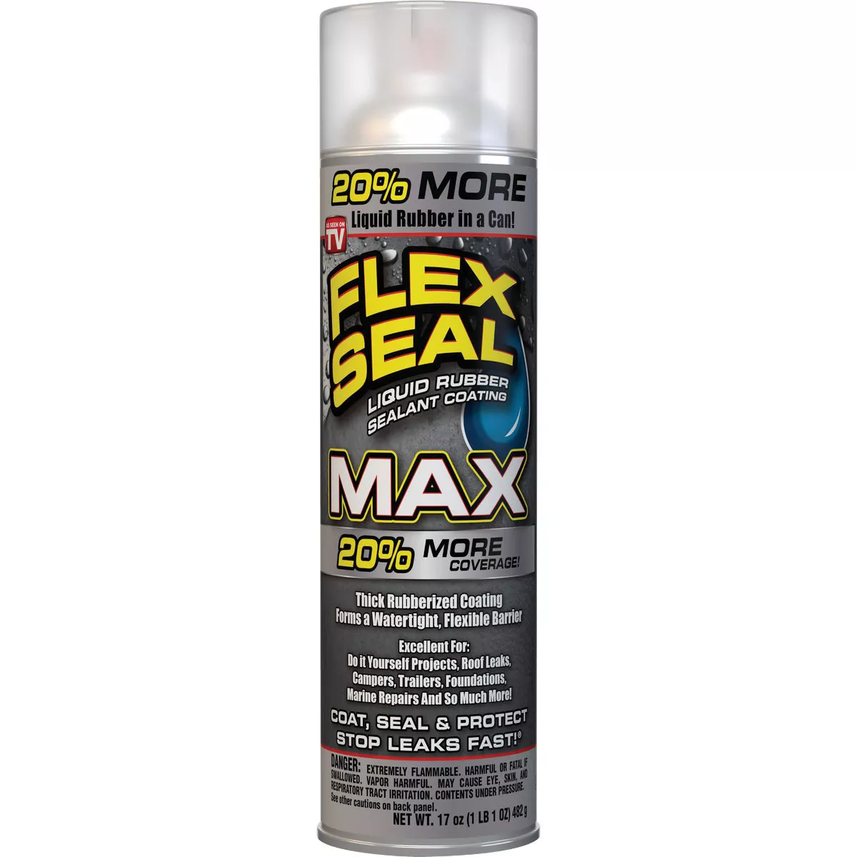 FLEX SEAL MAX 17 Oz. Spray Rubber Sealant, Clear