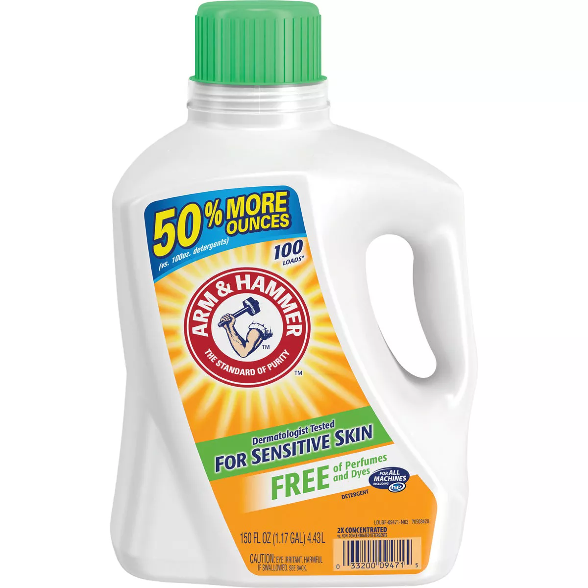 Arm & Hammer 144.5 Oz. 107 Load Sensitive Skin Liquid Laundry Detergent