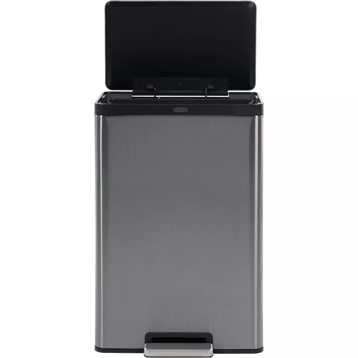 Rubbermaid 12 Gal. Charcoal Metal Step-On Wastebasket